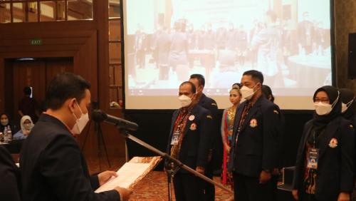 Pengambilan sumpah dan Pelantikan Pengurus Wilayah Jawa tengah Periode 2022-2027 Oleh Ketua Umum PTPDI M. Cahyo Apriyanto.